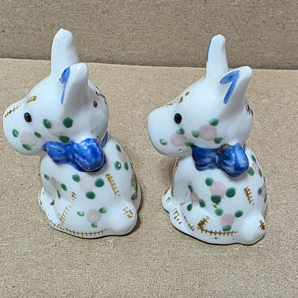 Vtg Scottie Dog Salt Pepper Shaker Set #230